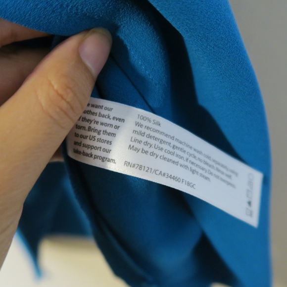 Eileen Fisher Silk Shift Dress Quiet Luxury Classic Formal Lightweight Blue XS - Picture 5 of 7